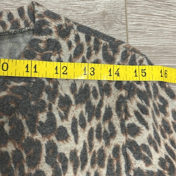 NWOT Como Vintage Super Soft Knit Leopard Print 3/4 Length Sleeve Dress S - Picture 8 of 16
